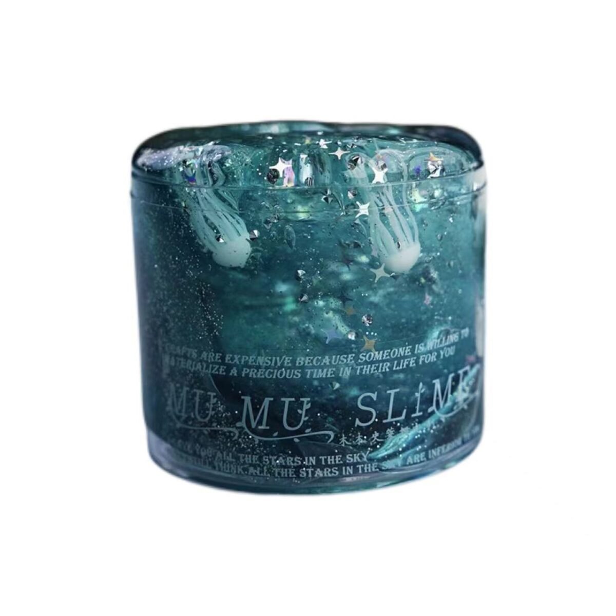 AquaAether Silent Sea Blue Marbled Jellyfish Crystal Slime - 图片 1