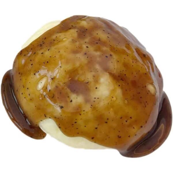 Slime Black Pepper Cheese Mashed Potato Sensory Squeeze Toy: Bubble Foam Edition with 1:1 Food Imitation