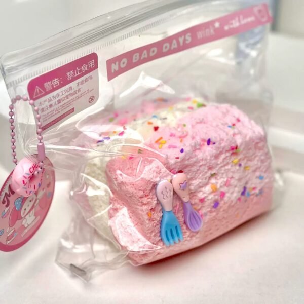 Strawberry Triple-Layer Thick Toast Squishy