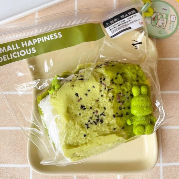 Matcha Triple-Layer Thick Toast Squishy