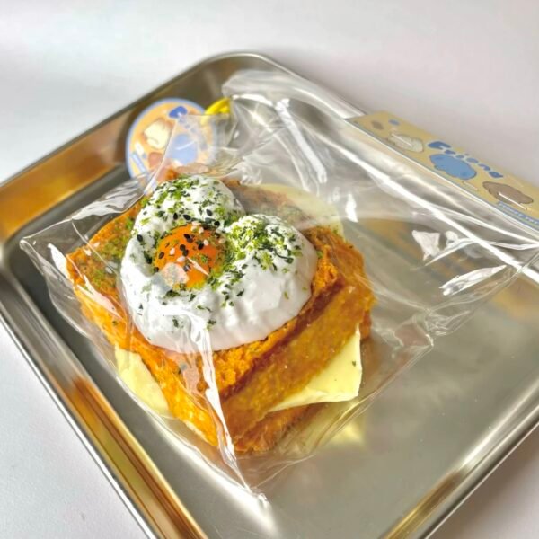 Heart-Shaped Sunny-Side-Up Cheese Thick Toast Squishy